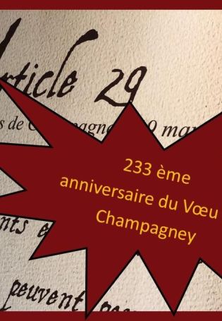 19 et 20 mars: 233ème anniversaire du Voeu de Champagney